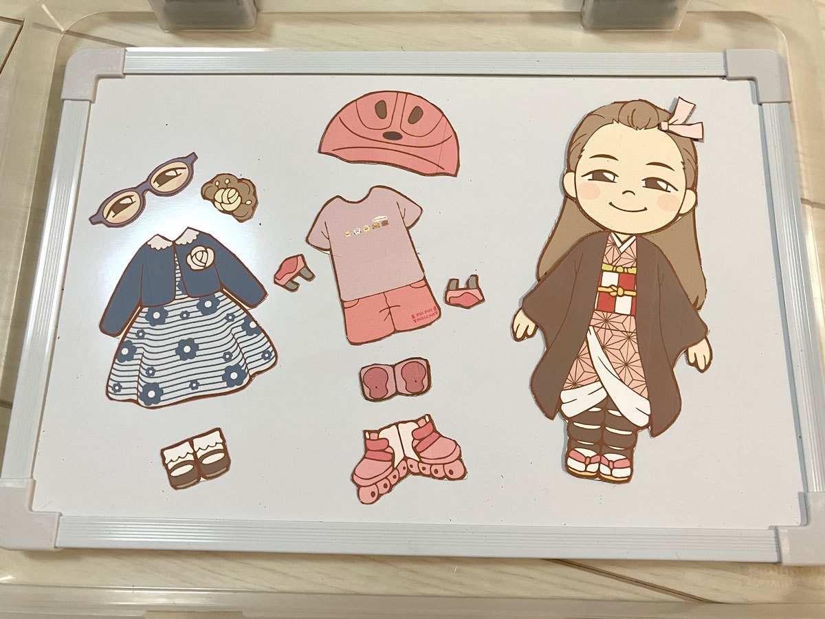 お子様の似顔絵着せ替えマグネット描きます お子様の思い出の服やコスプレ姿を楽しめる着せ替えマグネット イメージ5