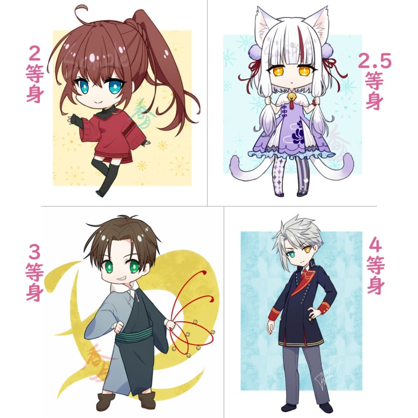 かわいいミニキャラ（SD）描きます Vtuber活動やオリジナルグッズ制作にいかがでしょうか！ イメージ2