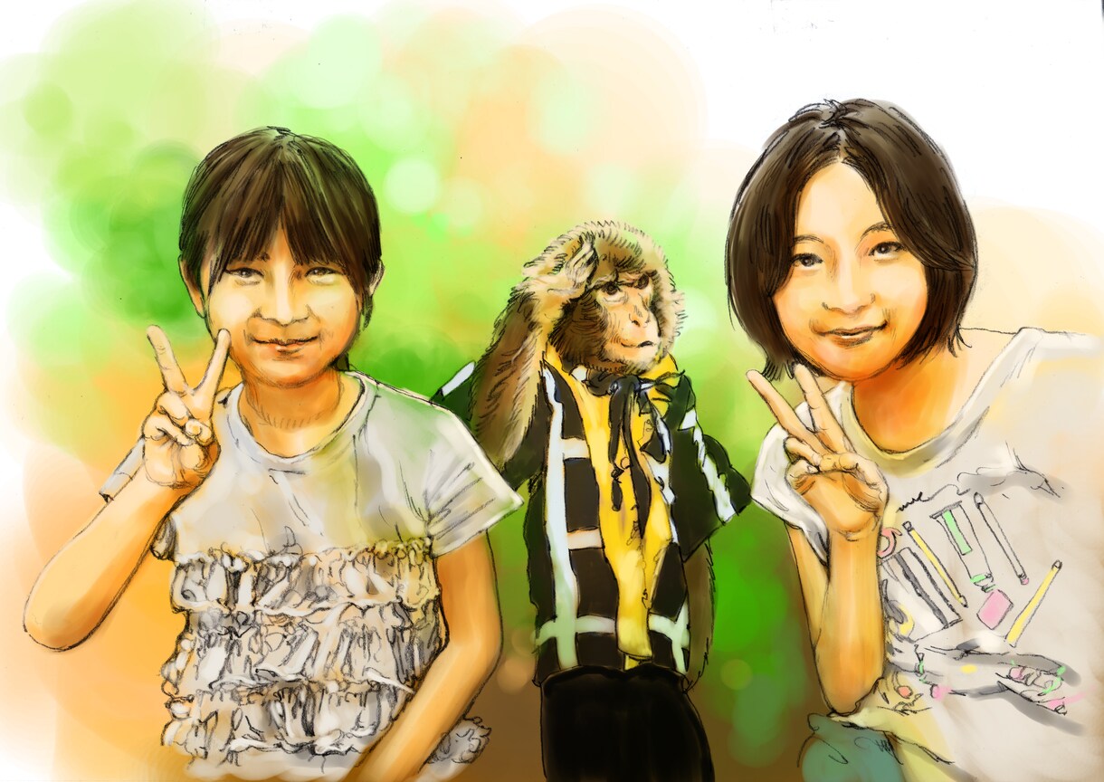 手描きポートレート、誰でも喜びます スナップ写真から、手描きで人物ポートレート制作いたします。 イメージ2