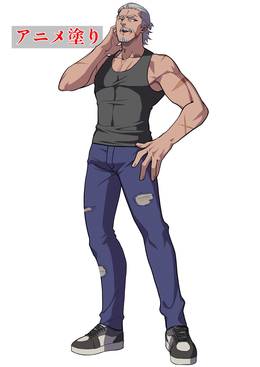 カッコいいおじさん描きます シワや髭のある顔がいい男性キャラは是非おまかせください！ イメージ4
