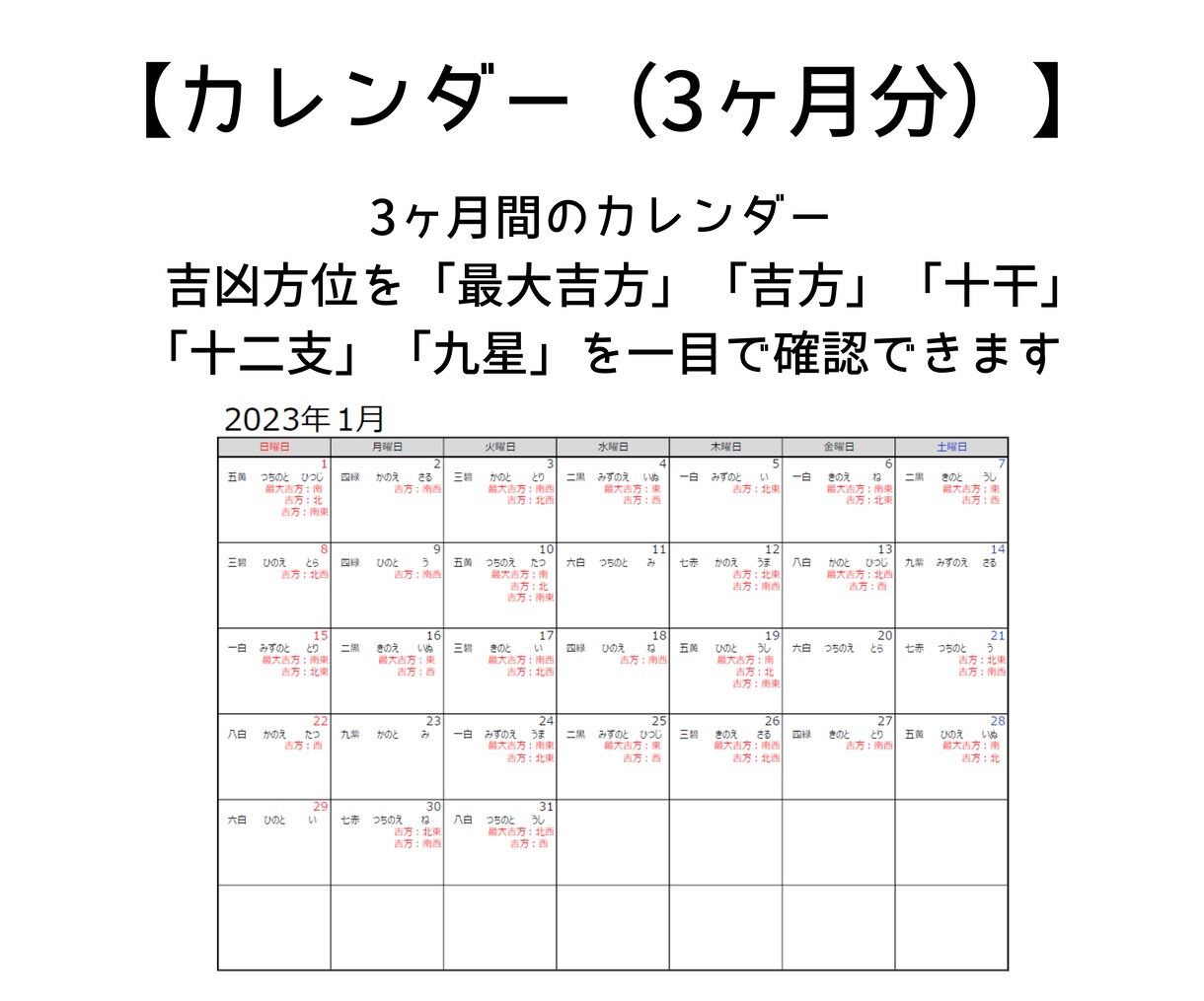 九星気学で方位鑑定＆日運バイオリズムを診断します 性格＊仕事運＊金運＊健康運＊恋愛傾向＊開運成就の秘訣も鑑定！ イメージ8