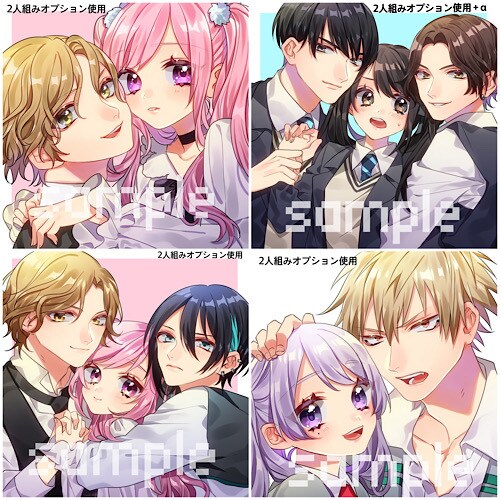 お好みのアイコンを制作します 等身の高いイラストが好みの方は必見です！カップルイラストも！ イメージ5