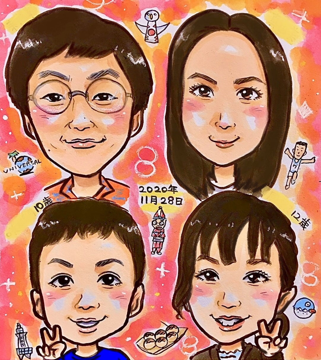 販売数1000件超!可愛く似てる似顔絵お描きします ウェルカムボードや記念のプレゼント等にいかがですか？ イメージ5