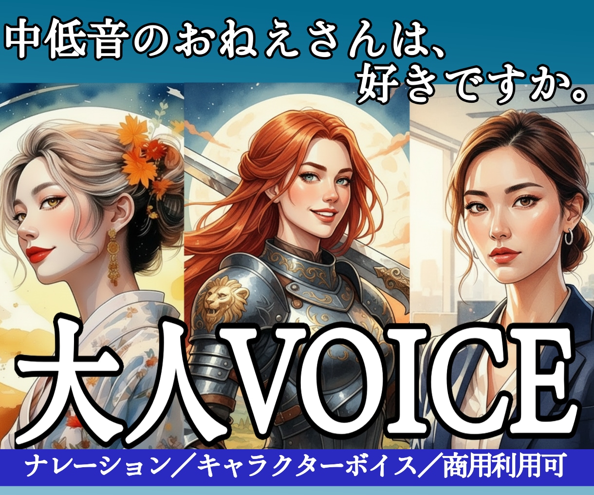 おねえさんバリエーション承ります 中低音のおねえさんは、好きですか。 イメージ1