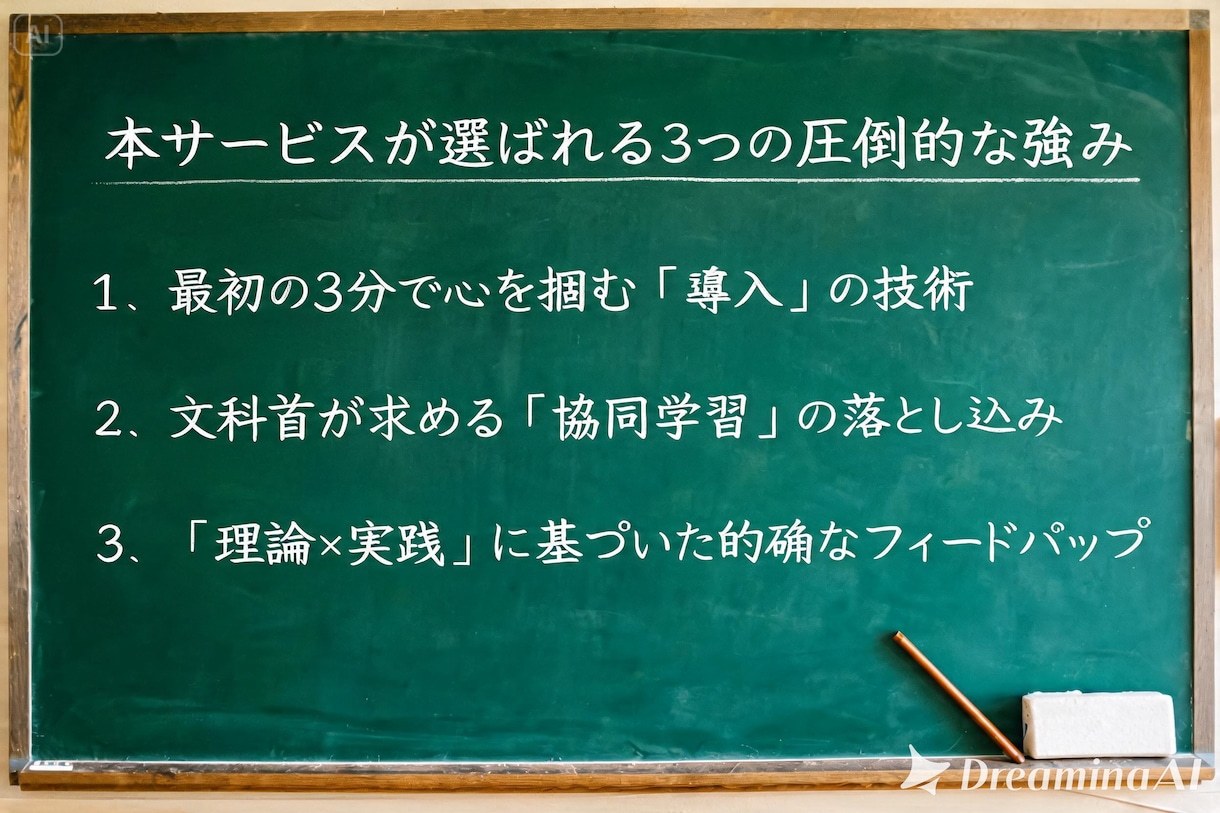 面接官を3分で唸らせる！模擬授業対策を提供します 院で「導入＆協同学習」を研究した一発合格の元教員がサポート イメージ2