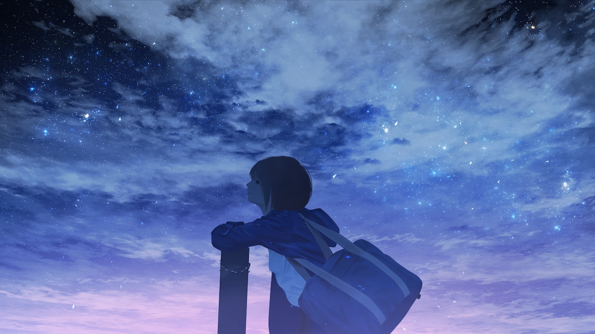 背景（主に空）のイラストを制作します 夜空の背景イラストを制作いたします。 イメージ2