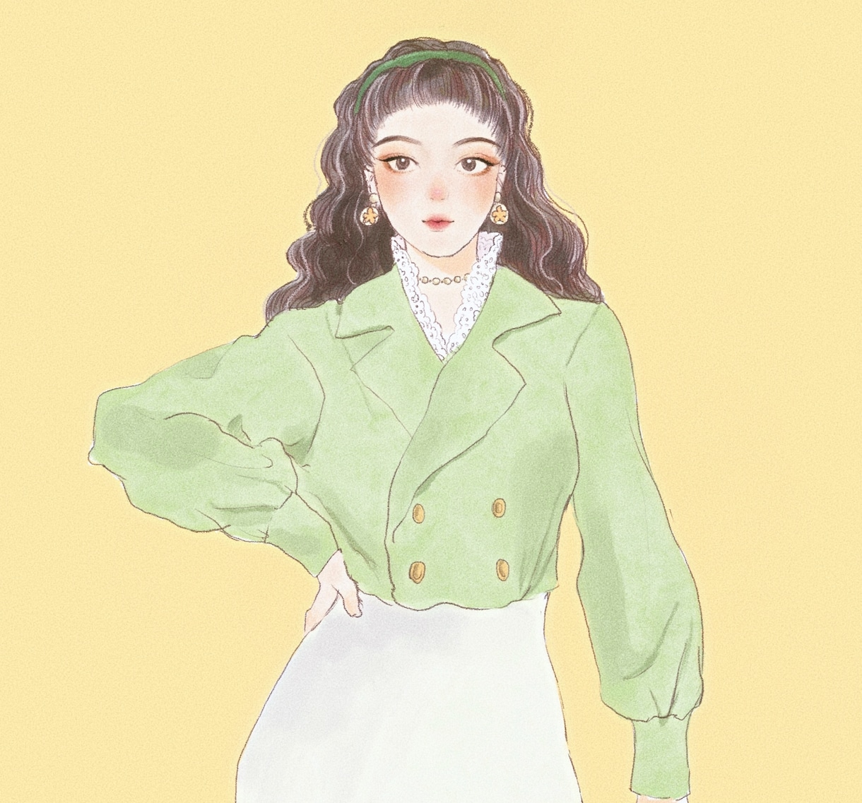 NY美大生がおしゃれなアイコン/イラストを描きます 好きな自分のファッションやメイクをイラスト化して記録する♡ イメージ3