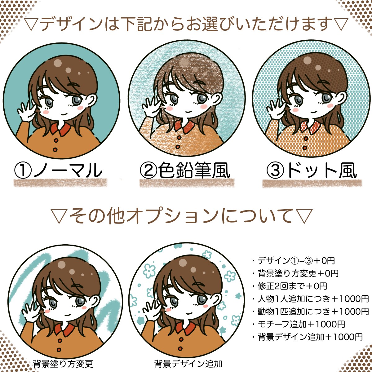 かわいい似顔絵イラスト・アイコンを作成します SNSアイコンや企業広告の挿絵、ウェルカムボードなどにも！ イメージ2