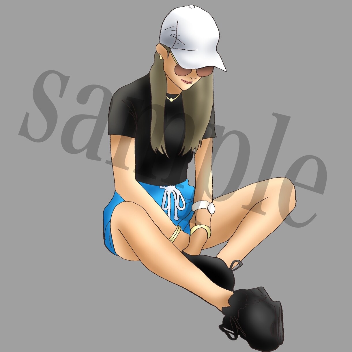 お洒落な女性、アイコンにもできます お洒落な女性！アイコン使用可！画像をイラスト化します！ イメージ2