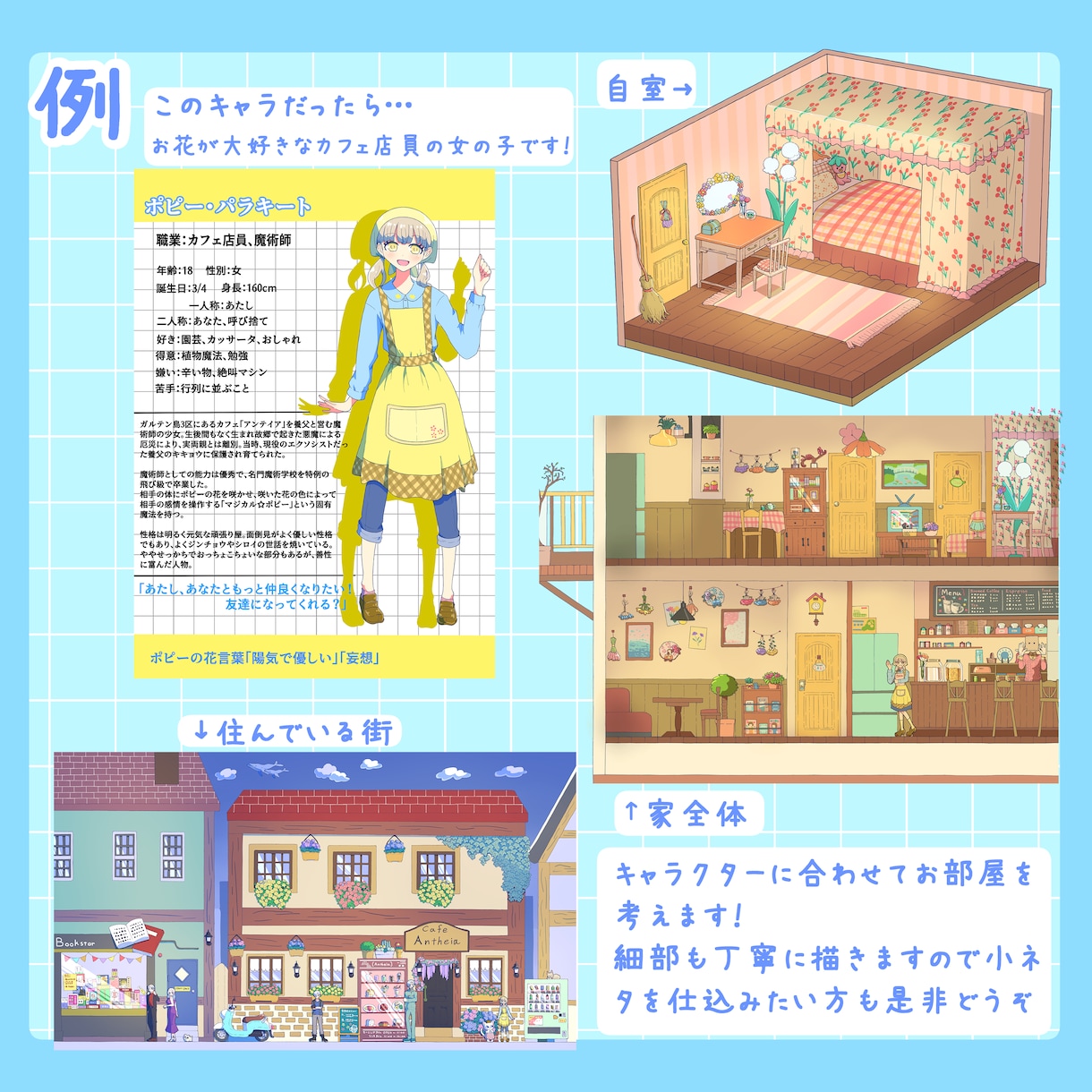 お部屋や街並みお描きします 配信背景や創作キャラの設定資料にどうぞ！ イメージ2