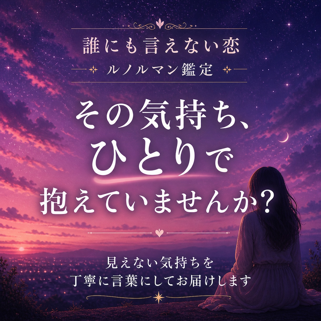 婚外恋愛｜誰にも言えない恋～彼の本音を鑑定します 本名不要！苦しい恋の本音をやさしく読み解きます イメージ1