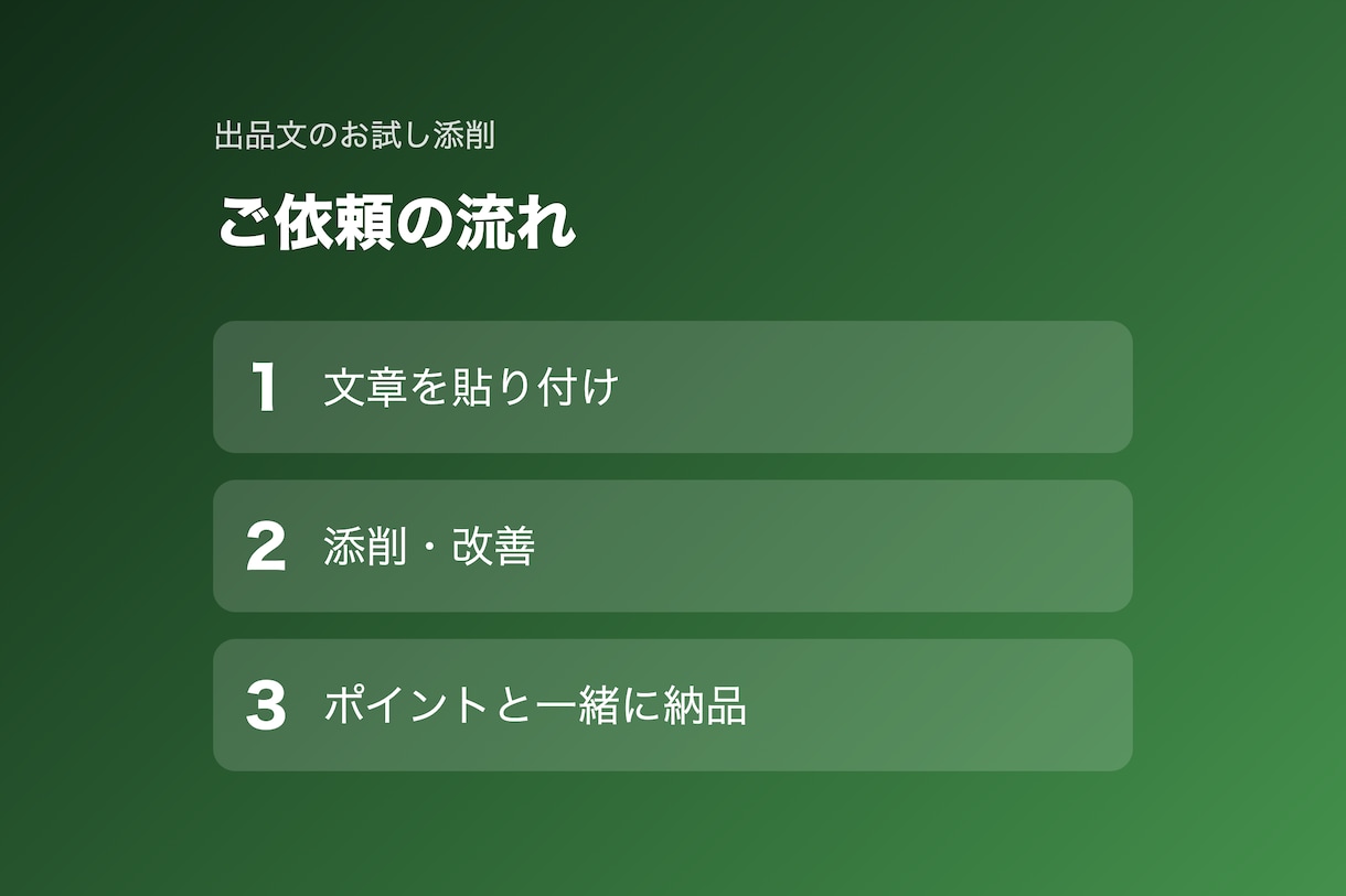出品文・商品説明を1件お試し添削します Amazon・メルカリの説明文をお試し価格で添削 イメージ2