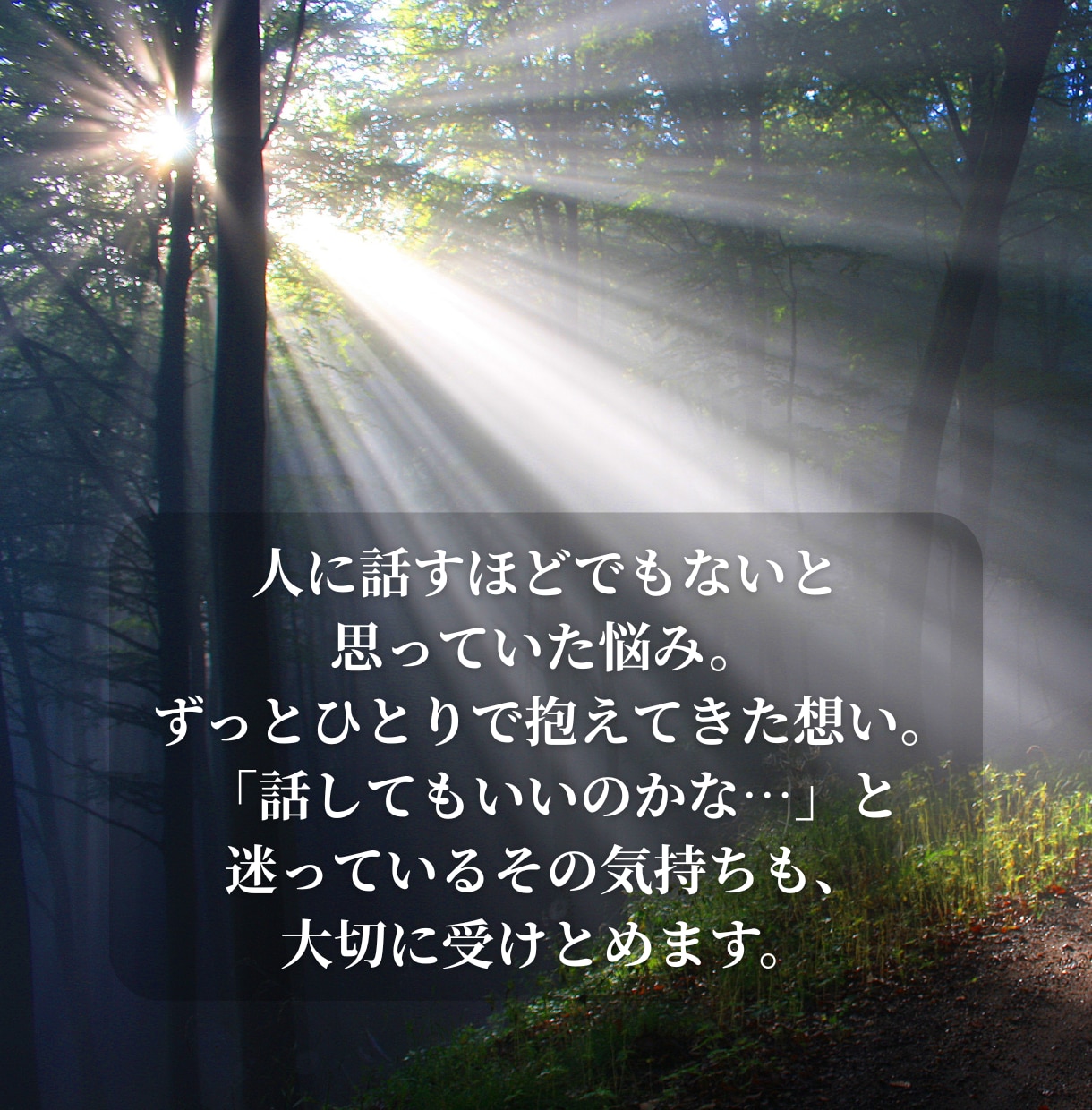 あなたの想いに、そっと耳を傾けます うまく言えなくても大丈夫。“今の気持ち”にそっと寄り添います イメージ2