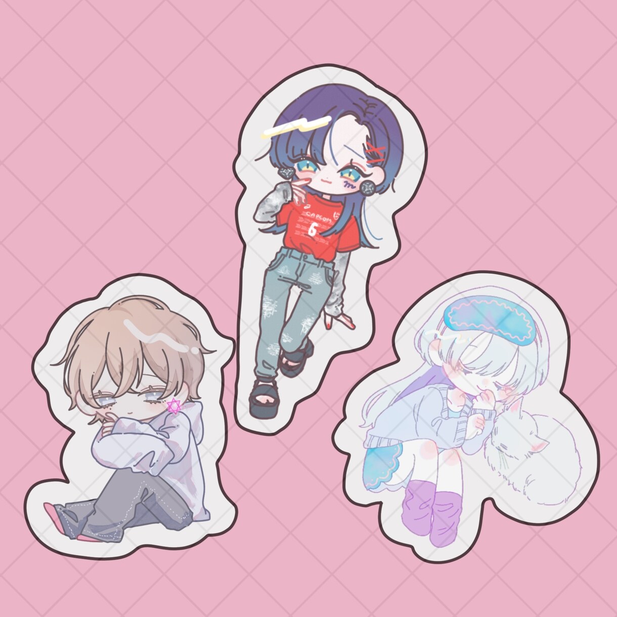 2.5~4頭身デフォルメ描きます ポーズ指定◎洋服描き込み◎のデフォルメイラストです！ イメージ3