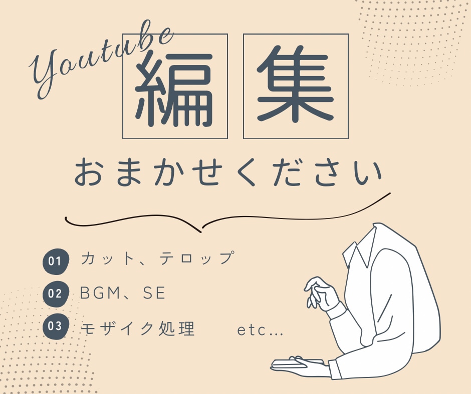 動画編集いたします 丁寧な対応で安心のお取引をお届け◎ イメージ1