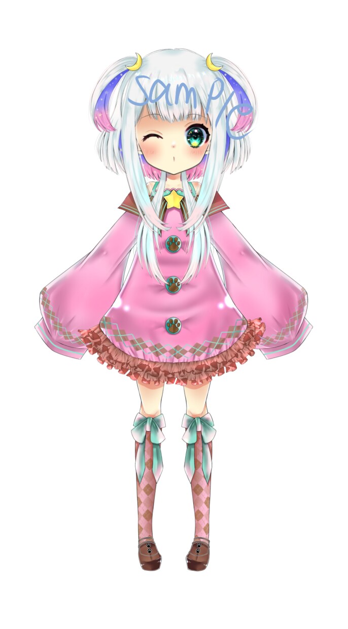 MV、歌ってみた等の配信用イラストや一枚絵描きます かっこかわいい子供～少年少女、萌え系～シンプルかっこいいまで イメージ3