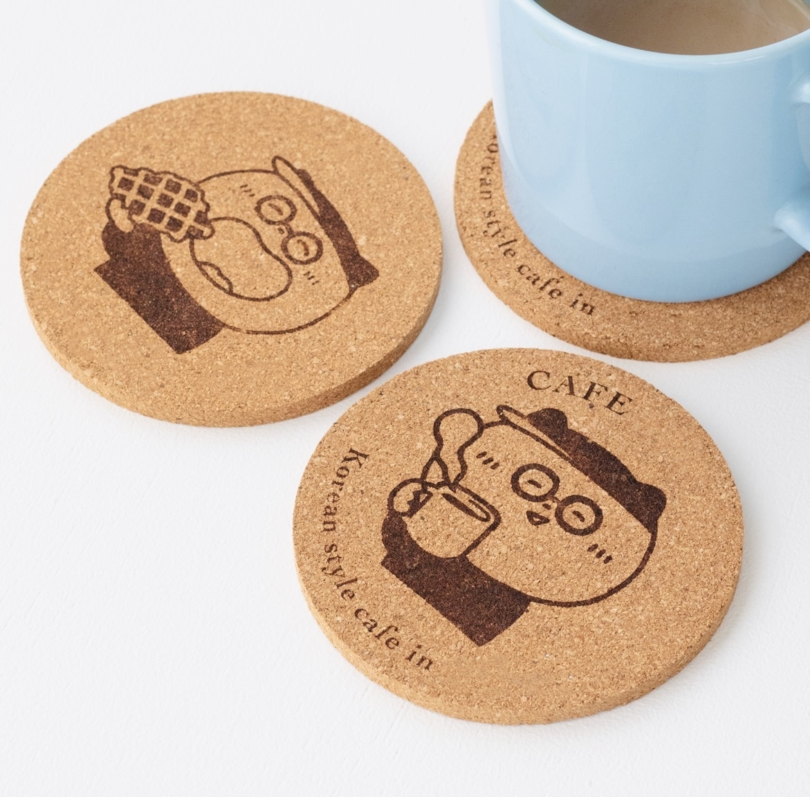 コルクコースターに刻印します イラストやロゴなどの画像があればOK イメージ1