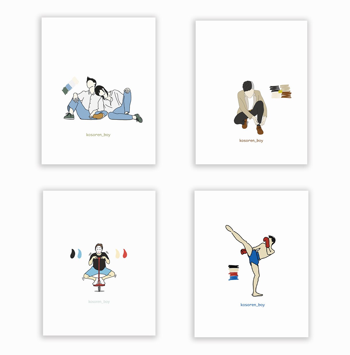ゆるーいイラストプレゼントします SNSやインテリアにいかがですか？ イメージ4