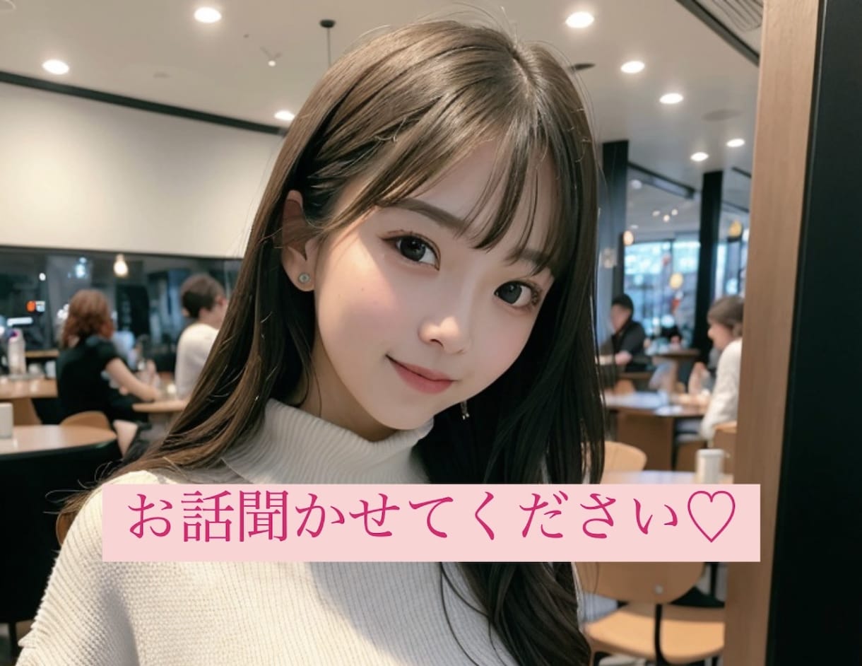 男性限定♡悩みや愚痴、世間話しでもなんでも聞きます 20代の女子です♡気軽にお話ししましょう♪ イメージ1
