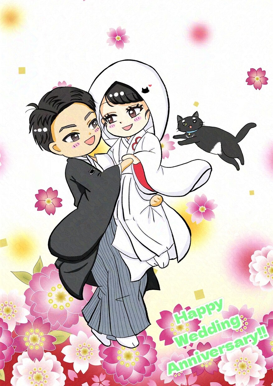 商用ok！親しみやすく可愛い似顔絵を描きます プレゼントに！デフォルメ似顔絵×一枚絵作成 イメージ2