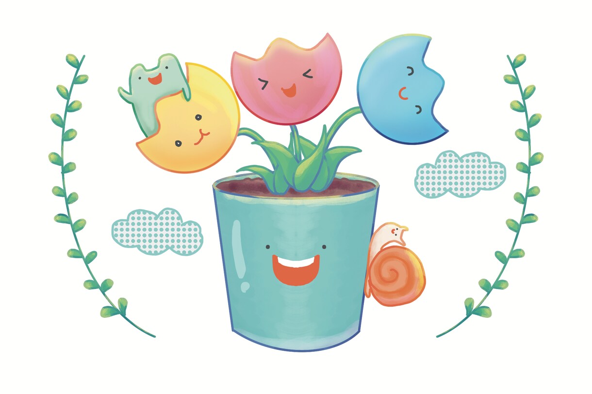 ゆるかわな動物イラスト(カエルカタツムリ)描きます シール、アイコン、アクキー用なんでも可愛く描けます。 イメージ2