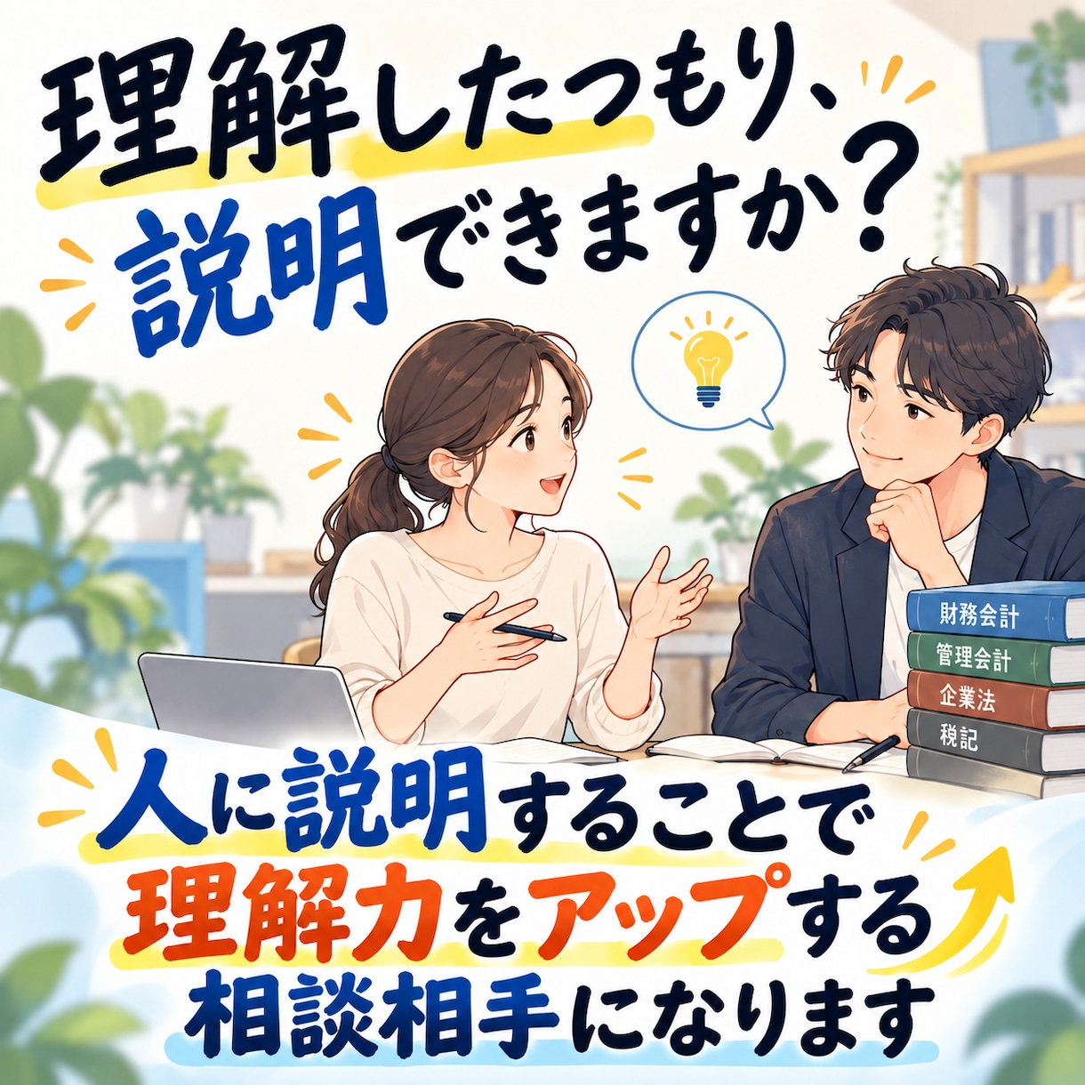 会計士・税理士試験のアウトプット相手になります 学んだ内容を人に説明して、理解をもう一段深めませんか？ イメージ1