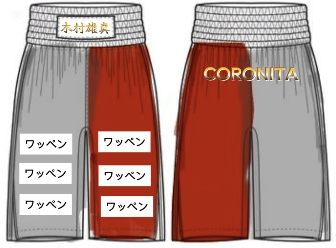 プロボクシングのトランクスに会社名等を入れます 広告、宣伝になると思います！今後の試合で毎回履きます。 イメージ3