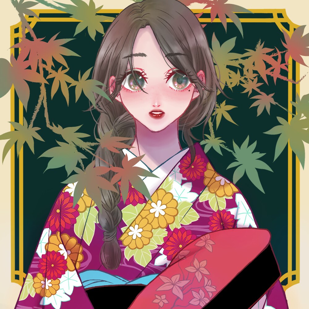 商用OK！レトロな和風のイラストを制作いたします 着物や浴衣、和服のイラストでおしゃれな雰囲気に！ イメージ8