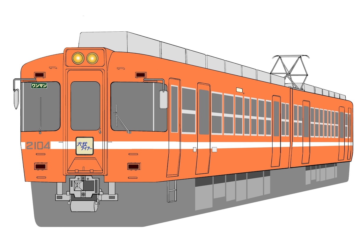 電車のイラストを描きます お好きな車両イラストをアイコン等に！ イメージ3