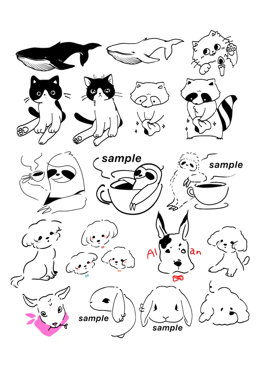 シンプル！でもおしゃれなイラスト描きます 商用、アイコン、グッズにいかがですか？ イメージ3