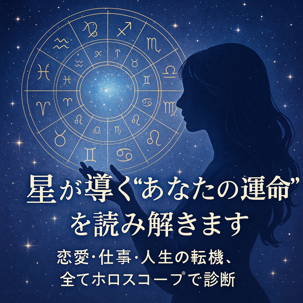 あなたの星が導く恋愛・仕事・人生すべてを占います 【限定価格】本当に当たる占星術であなたの運命を読み解きます イメージ1