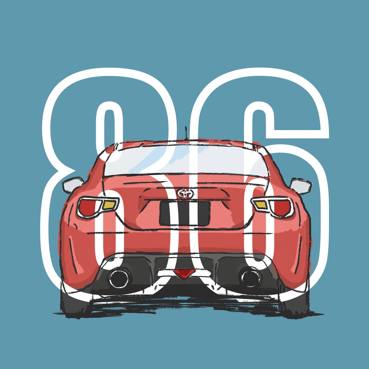 写真をベースに車のおしゃれなイラスト描きます かっこいい愛車のイラストをアイコンにしませんか⁇ イメージ8