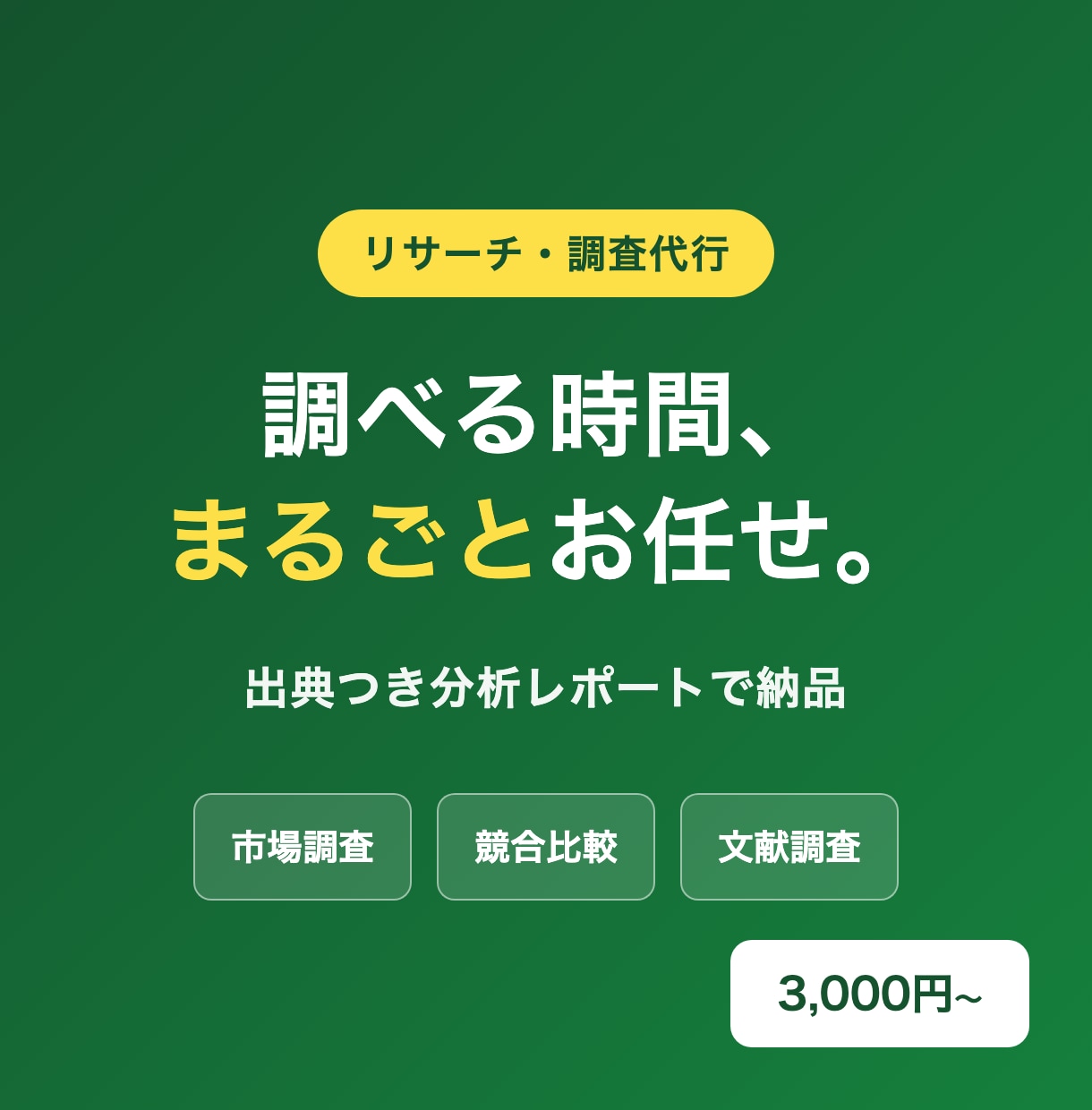 出典付きで徹底リサーチ・調査を代行します 市場・競合・文献をAI×人力で調査し分析レポート納品 イメージ1