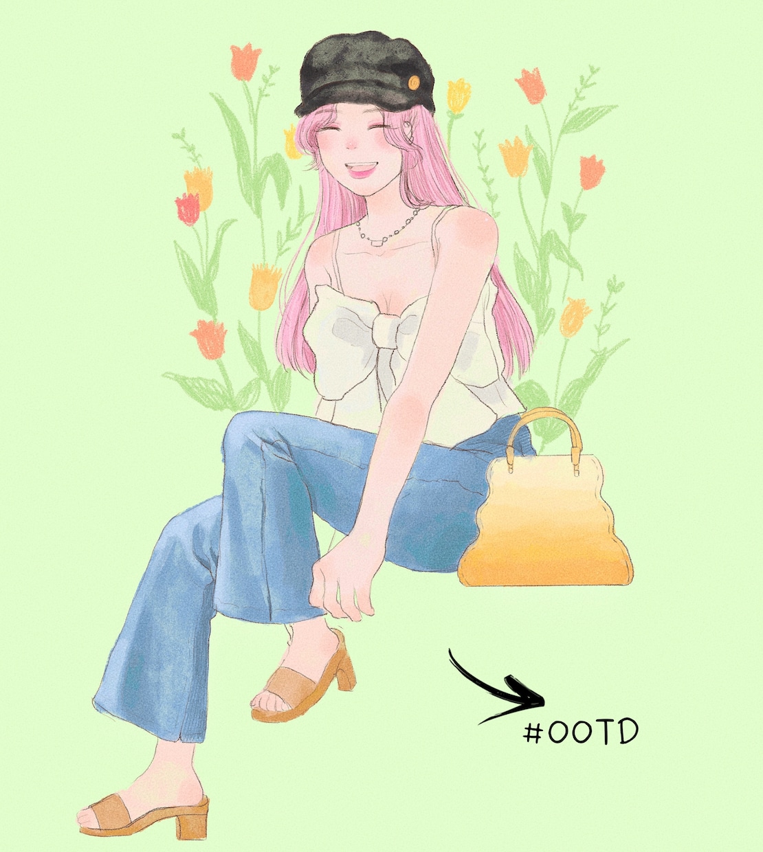 NY美大生がおしゃれなアイコン/イラストを描きます 好きな自分のファッションやメイクをイラスト化して記録する♡ イメージ5