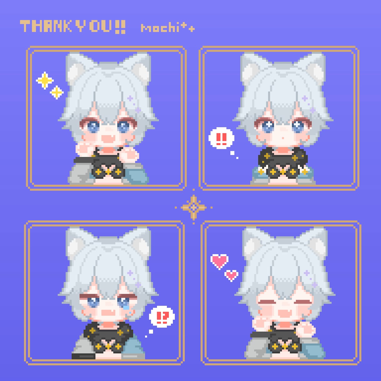 表情の変化が可愛い！ドット絵 バストアップ作ります VTuberキャラクターさんやオリジナルキャラクターさんで！ イメージ1