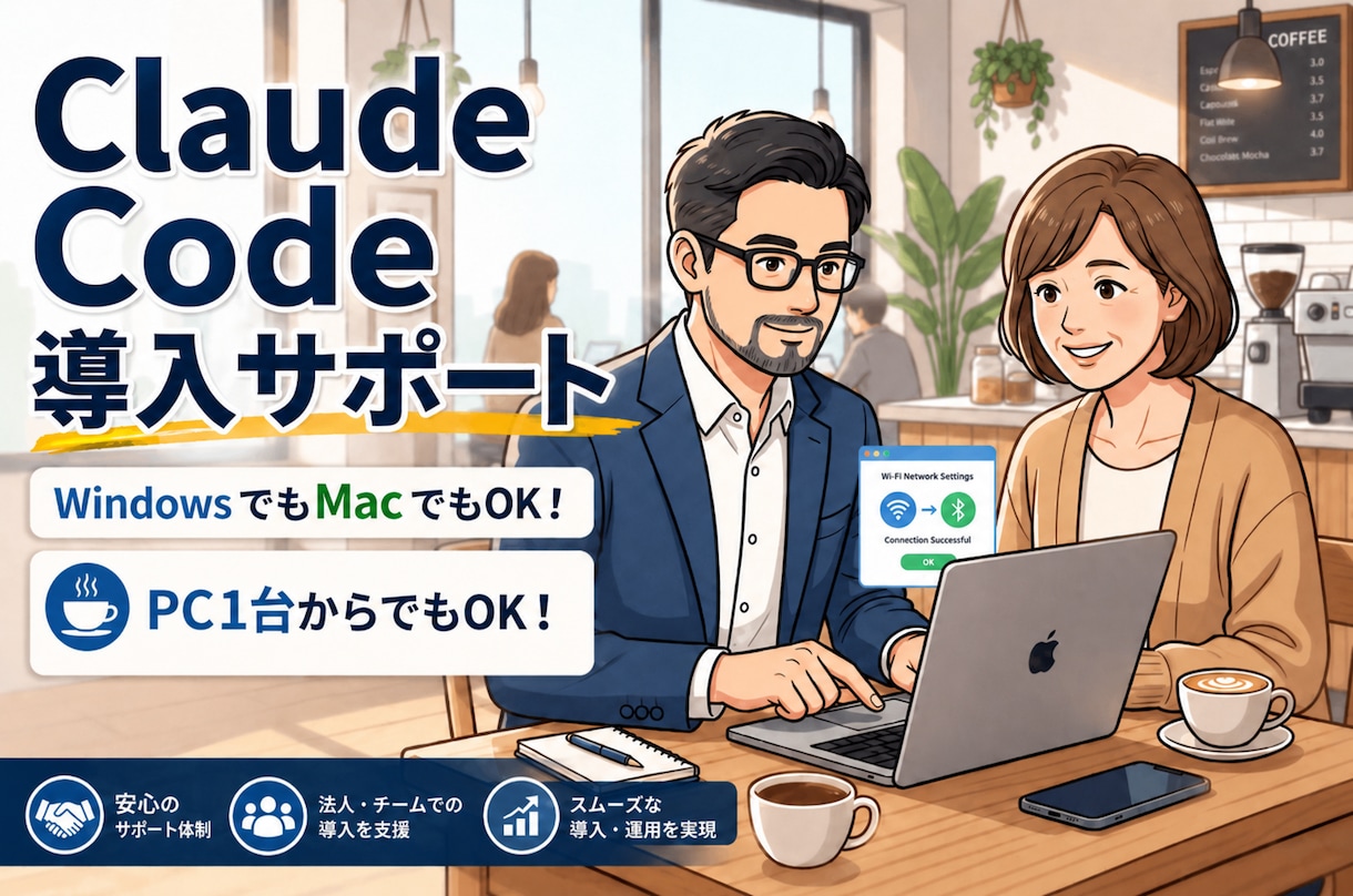 Claude Code導入・初期設定を支援します ITのプロが伝授！対面講座20回以上の実績で徹底サポート イメージ1