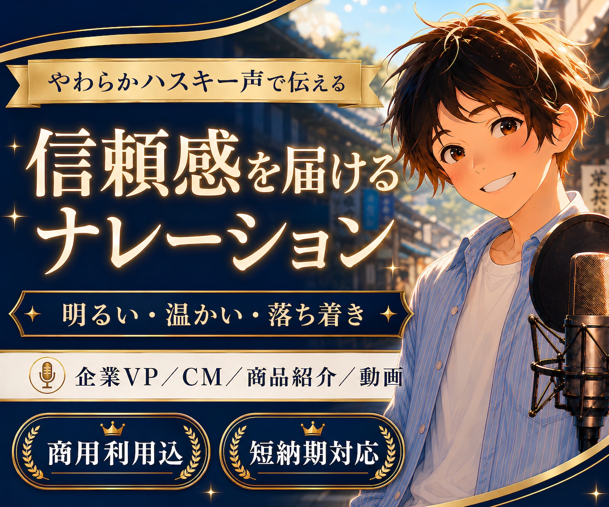 やわらかハスキー声で伝わるナレーションを収録します 企業VP・CM・商品紹介・動画に｜明るい・温かい・信頼感 イメージ1