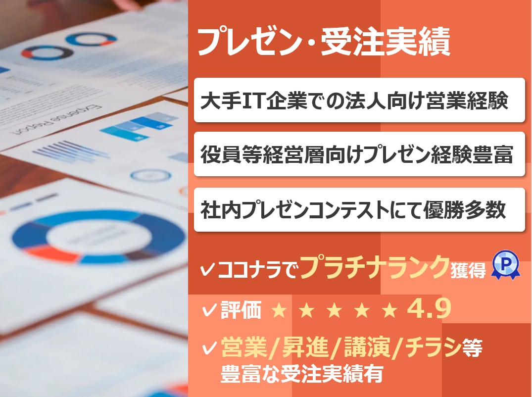 100億円案件成約 大手外資部長が進化させます パワポ資料をブラッシュアップ！一律価格キャンペーン開催！ イメージ5