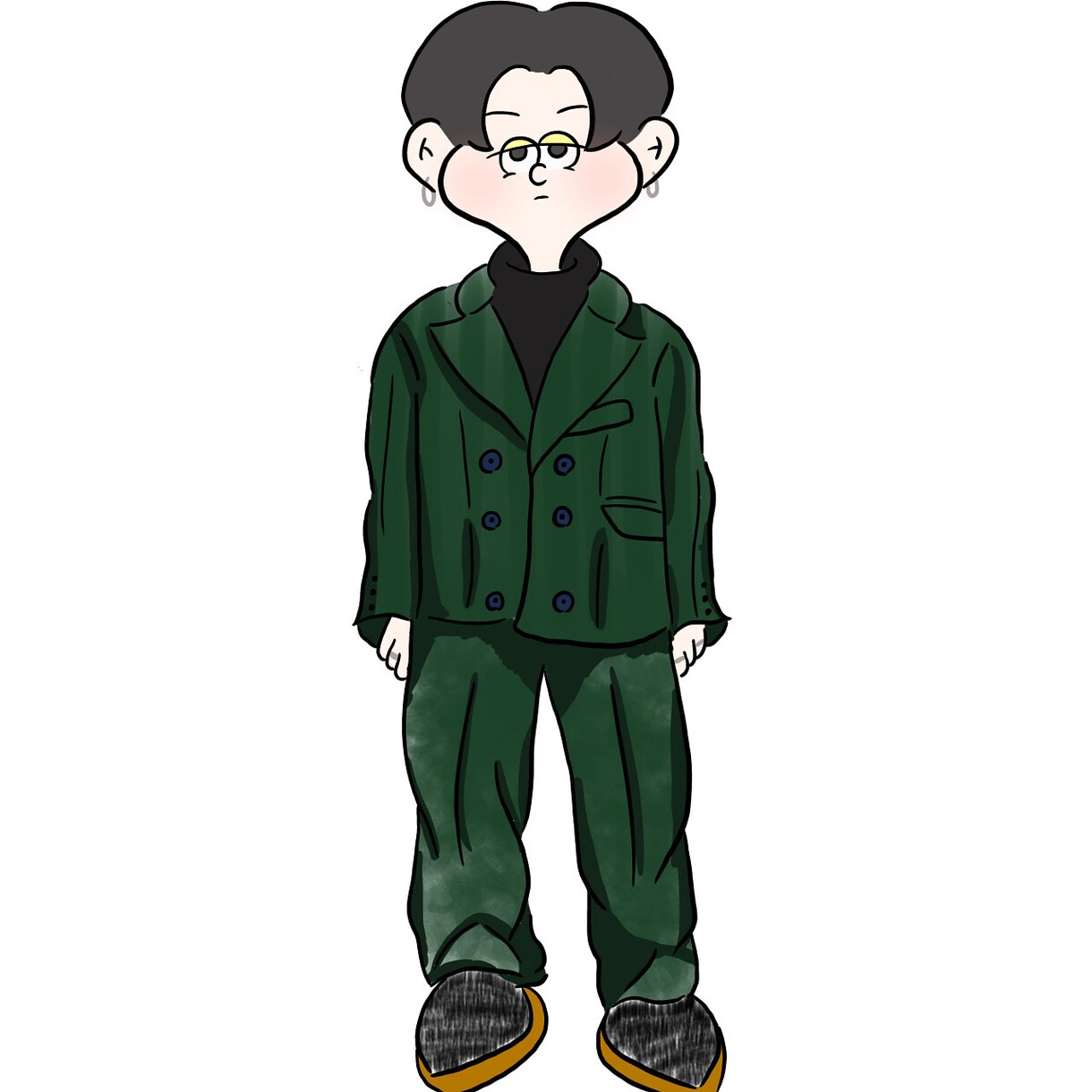 オシャレな似顔絵を描きます 服の詳細部までこだわった全体の似顔絵を描きます！ イメージ2