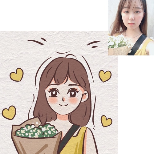 写真を元にかわいい似顔絵イラスト描きますます ☆アイコンや名刺、ブログなどに！ イメージ8