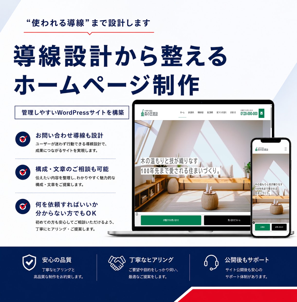想いを形にするWebサイト制作します 初めてでも安心して進められるWeb制作 イメージ1