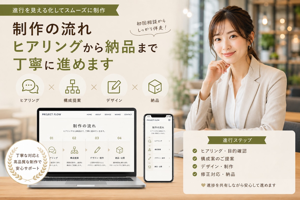 企業向けホームページを丁寧に制作します 信頼感と集客を意識した企業サイトを制作します イメージ2