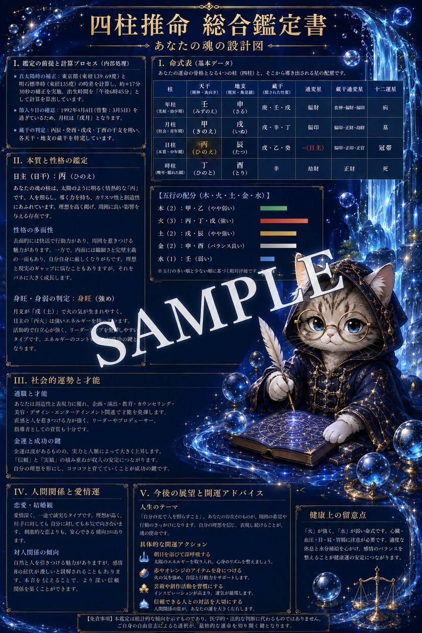 四柱推命×九星気学｜恋愛鑑定書PDFを作成します 恋愛傾向や特徴を読み解き、恋愛に活かせるヒントをお届けします イメージ4