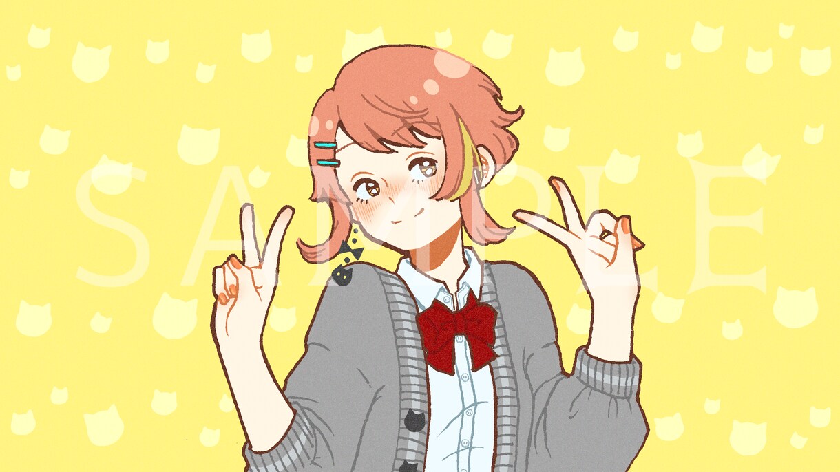 シンプルなイラストを描きます 歌ってみた等に利用できる背景ベタ塗りのシンプルなイラスト イメージ10