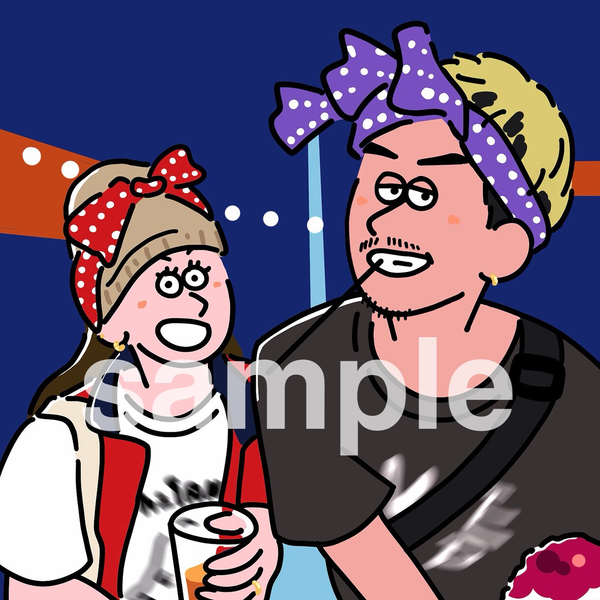 シンプル+オシャレ+個性的イラスト描きます アイコン/ヘッダー/ブログなど！商用利用も◎ イメージ4