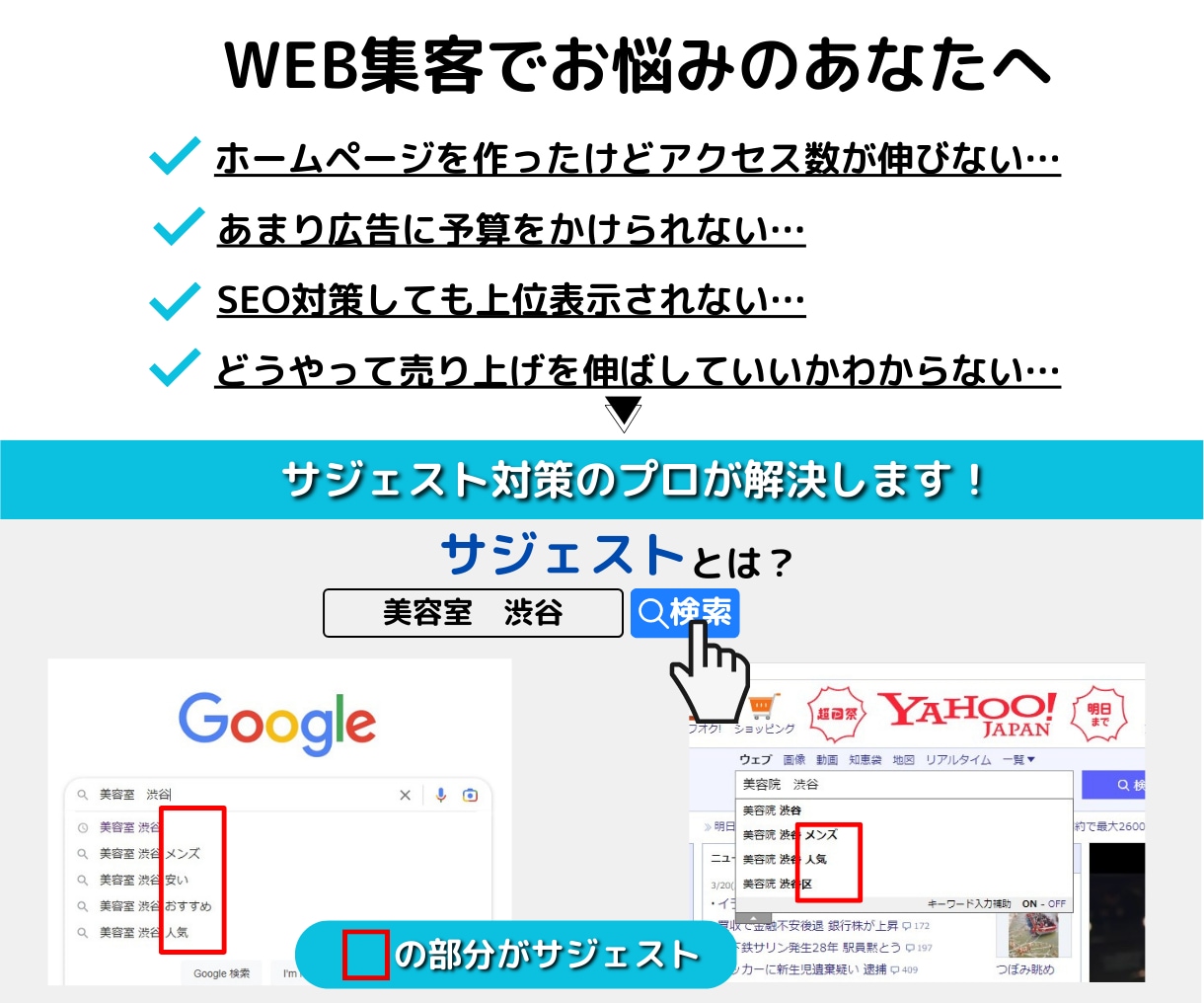 実績１０年！検索窓で店名を出し集客を最大化します １００業種以上の実績あるプロが戦略を提案します イメージ6