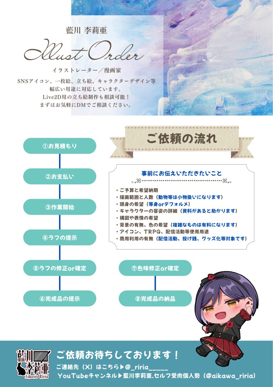 華やかで目を惹くイラスト承ります 色と表情で魅せる、貴方だけの特別な一枚をお作りします❁⃘ イメージ2