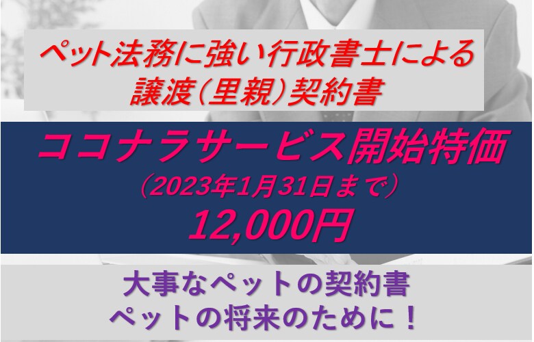 大事なペットの譲渡（里親）契約書を作成いたします 大切なペットの将来まで考えたオリジナルの契約書を作成！ イメージ1