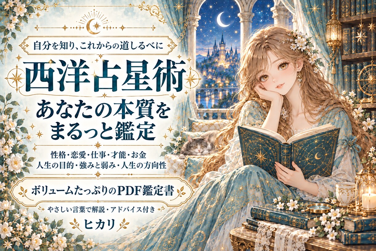 西洋占星術であなたの本質を鑑定します 一生使える！お悩み相談のアドバイスもさせていただきます。 イメージ1