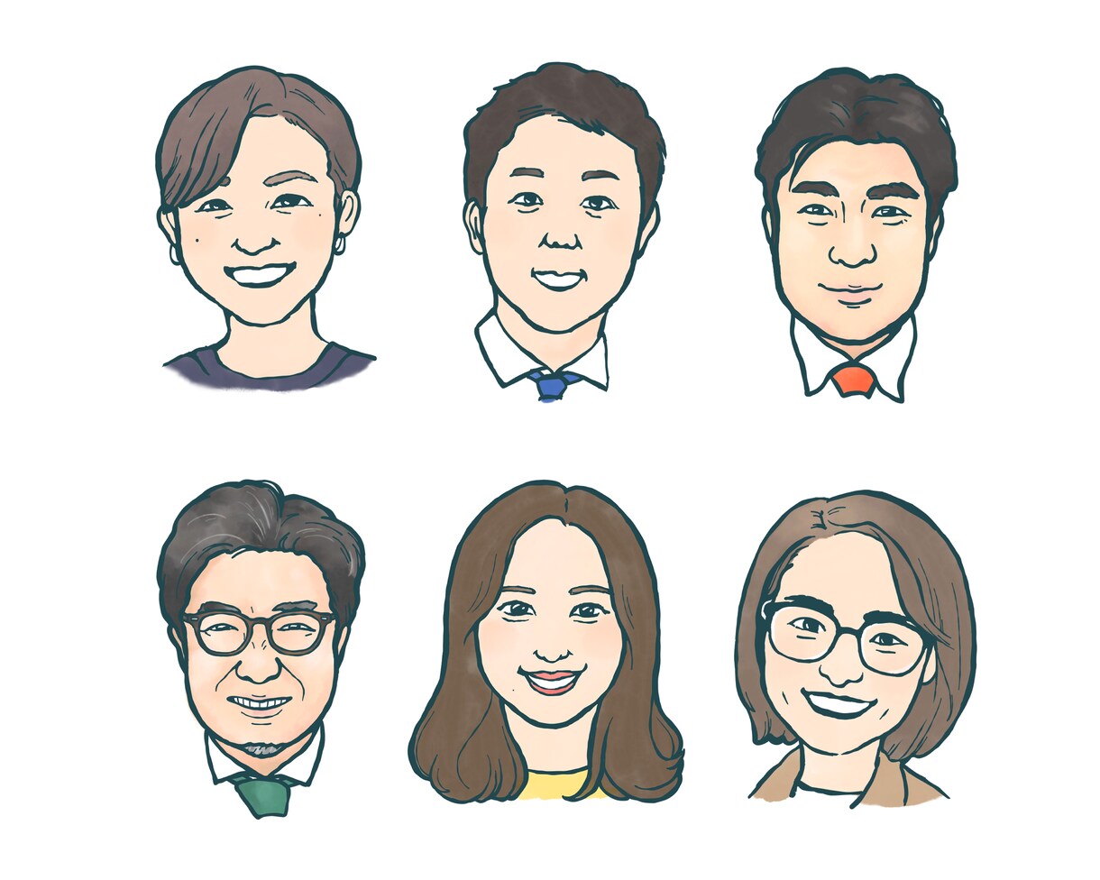 写真から親しみやすい似顔絵イラストをお描きします ゆるくてかわいい、キャラクター感のある似顔絵に仕上げます。 イメージ9